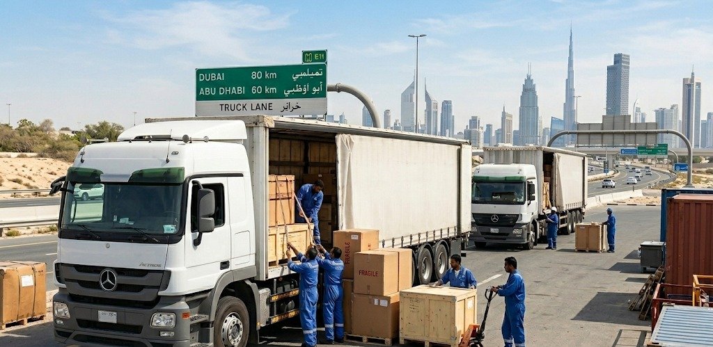 Kuwait to UAE 25 ton cargo services