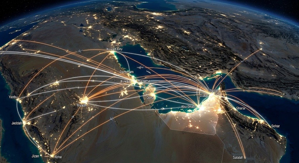 uae to gcc air routes