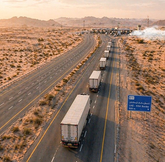 uae to gcc road transport